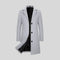 Single-Breasted Long Winter Coat with Lapel Collar for Men