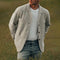 Single Button Notch Lapel Blazer for Men