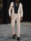 Single-Button Shawl Collar Two-Piece Suit for Men - White