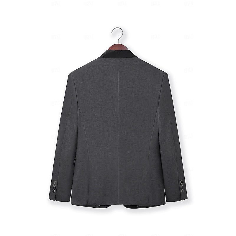 Single-Button Shawl Collar Two-Piece Suit for Men - View 16