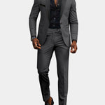 Single-Button Shawl Collar Two-Piece Suit for Men