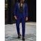 Single-Button Shawl Collar Two-Piece Suit for Men - Royal Blue