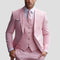 Slim Fit Blazer and Trousers Set for Men - Light Pink