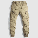 Slim Fit Cargo Trousers for Men - Khaki