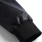 Slim Fit Faux Leather Bomber Jacket for Men - View 10