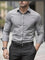 Slim Fit Long Sleeve Button-Down Shirt for Men - Grey