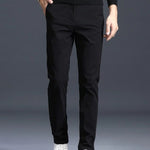 Slim Fit Straight Leg Cotton Pants for Men - View 3