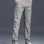 Slim Fit Straight Leg Cotton Pants for Men - View 8