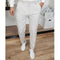 Slim Fit Straight Leg Trousers for Men - Light Gray