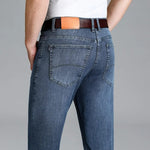 Slim Fit Stretch Denim Jeans for Men - Classic Denim