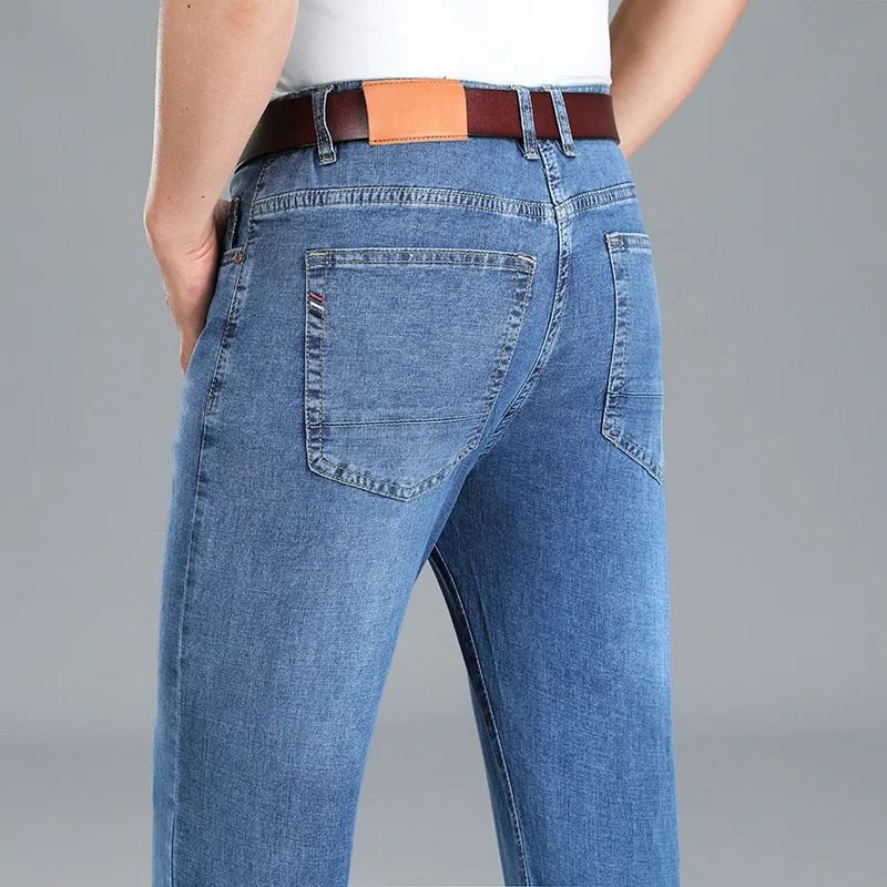 Slim Fit Stretch Denim Jeans for Men - Sky Blue