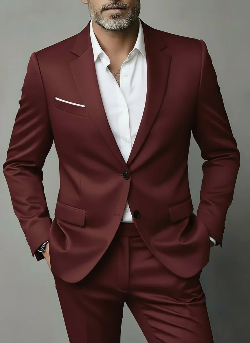 Slim Fit Suit Set for Men