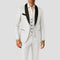 Slim Fit Three-Piece Tuxedo Set for Men - White