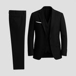 Slim Fit Three-Piece Wedding Suit Set for Men