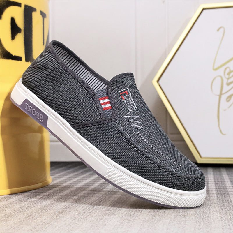 Slip-On Mesh Loafers for Men - Gray