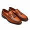 Slip-On Woven Tassel Loafers for Men - Brown