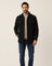 Spread Collar Long Sleeve Shirt Jacket with Flap Pockets for Men