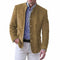 Stand Collar Five-Button Suede-Effect Blazer for Men