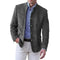 Stand Collar Five-Button Suede-Effect Blazer for Men - Gray