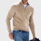 Stand Collar Half-Zip Knit Sweater for Men