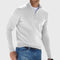 Stand Collar Half-Zip Knit Sweater for Men - White