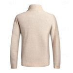 Stand Collar Knit Cardigan Sweater with Pockets for Men - View 4