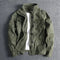 Stand Collar Military Field Jacket with Flap Pockets for Men - Green