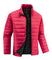Stand Collar Quilted Winter Puffer Jacket with Full Zip for Men - Pink