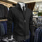 Diamond Pattern Knit Zip-Up Cardigan with Stand Collar for Men