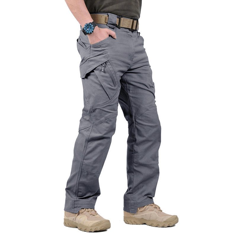 Straight Leg Cargo Trousers for Men - Grau