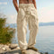 Straight Leg Cargo Trousers with Side Pockets for Men - Khaki