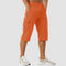 Stretch Fit Cargo Shorts with Welt Pockets for Men - Orange