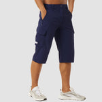 Stretch Fit Cargo Shorts with Welt Pockets for Men - Dark Purple