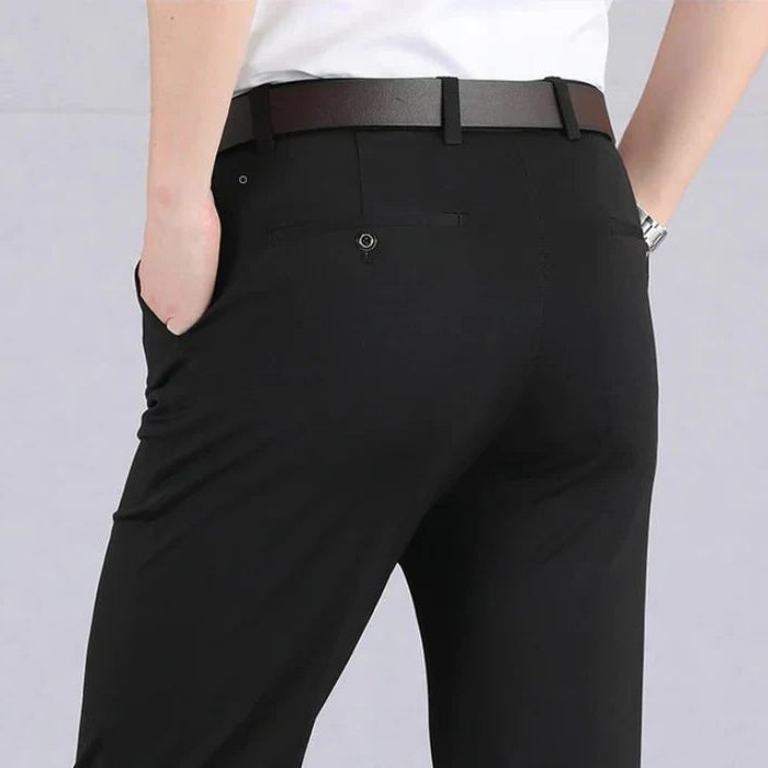 Stretch Slim Fit Elastic Waist Trousers for Men