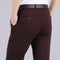 Stretch Slim Fit Elastic Waist Trousers for Men - Dark Brown