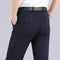 Stretch Slim Fit Elastic Waist Trousers for Men - Navy Blue