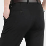 Stretch Slim Fit Elastic Waist Trousers for Men - View 9