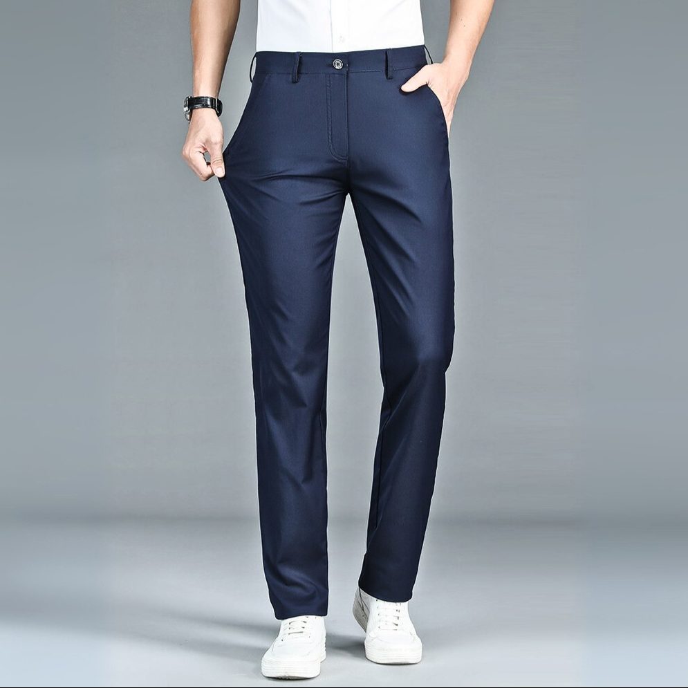 Stretch Straight Leg Bamboo Dress Pants for Men