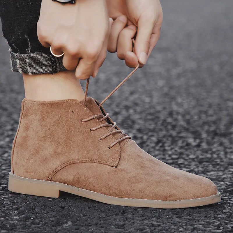 Suede Ankle Boots Lace-Up for Men - View 2