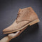 Suede Ankle Boots Lace-Up for Men - Brown