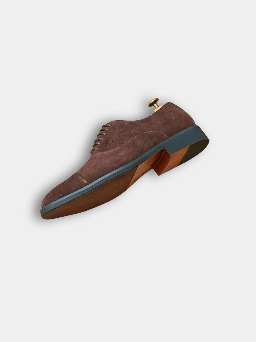 Suede Cap Toe Lace-Up Oxford Shoes for Men - View 3