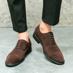 Suede Cap Toe Lace-Up Oxford Shoes for Men - View 4