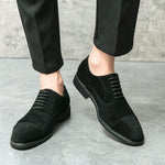 Suede Cap Toe Lace-Up Oxford Shoes for Men - View 6