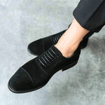 Suede Cap Toe Lace-Up Oxford Shoes for Men - View 7