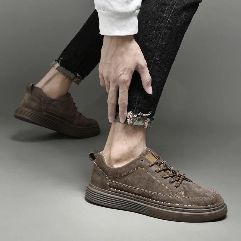 Suede Lace-Up Loafers for Men - View 16