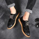 Suede Lace-Up Wingtip Brogue Shoes for Men - View 16