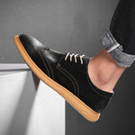 Suede Lace-Up Wingtip Brogue Shoes for Men - View 17