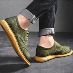 Suede Lace-Up Wingtip Brogue Shoes for Men - View 7
