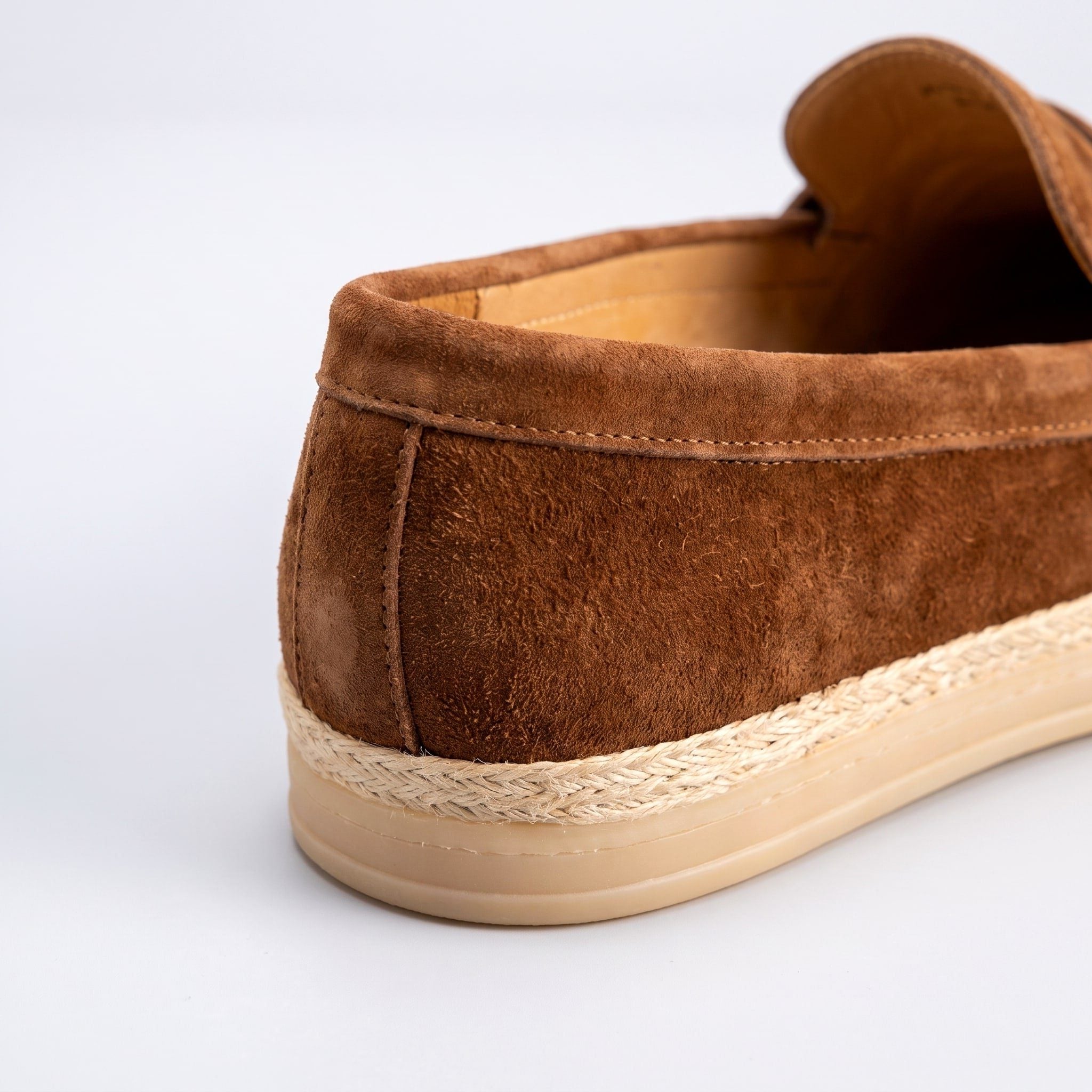 Suede Woven Espadrille Penny Loafers for Men - View 4