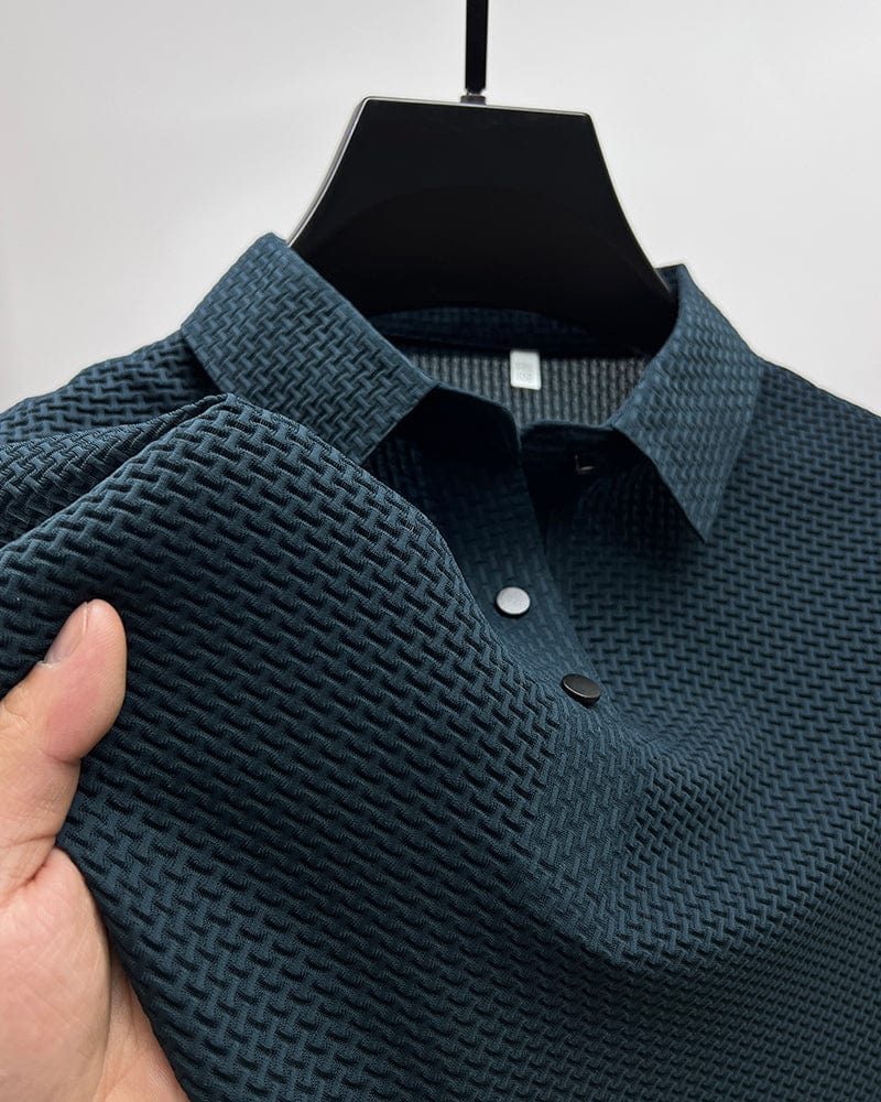Textured Polo Shirt for Men - Navy Blue